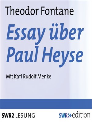 cover image of Essay über Paul Heyse
